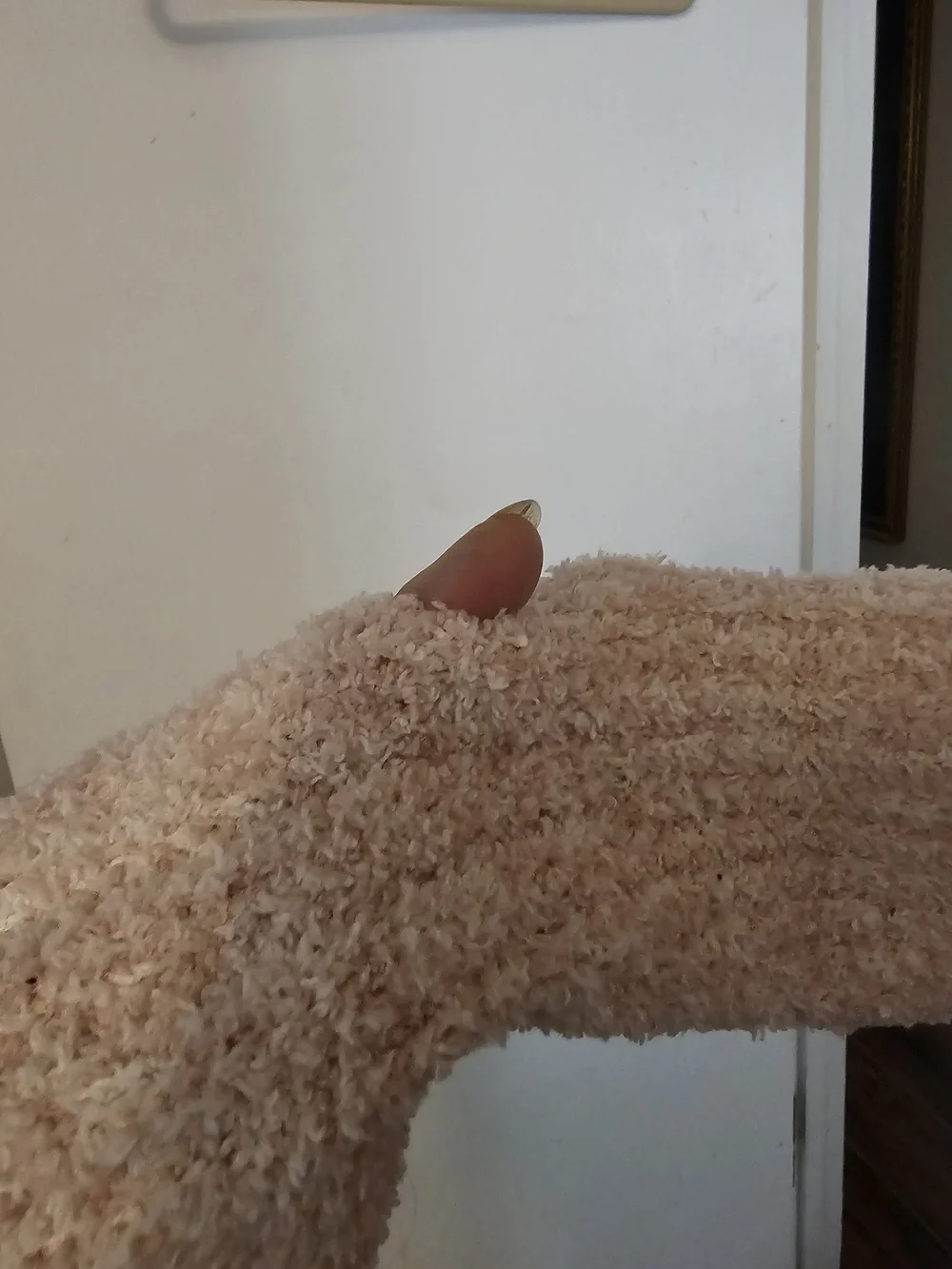Cozy Fuzzy Dog Sweater - Pale Peach